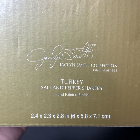 Thanksgiving Turkey Salt And Pepper Shakers Jaclyn Smith Collection Hand Painted - Picture 9 of 9